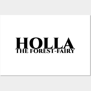 Holla, the forest-fairy - schwarz Posters and Art